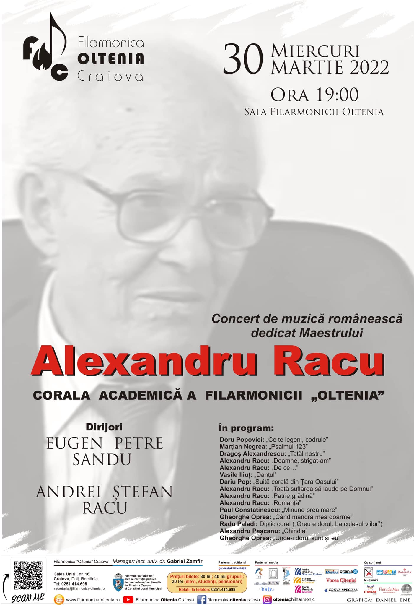 Concert de muzică românească dedicat Maestrului Alexandru Racu