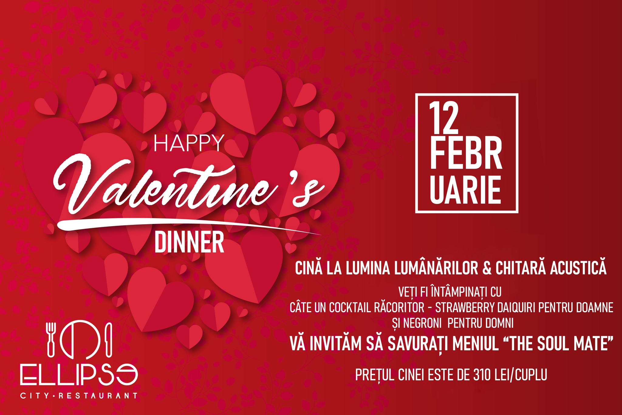 Valentine's Day la Ellipse - Fine Dine with Your Valentine