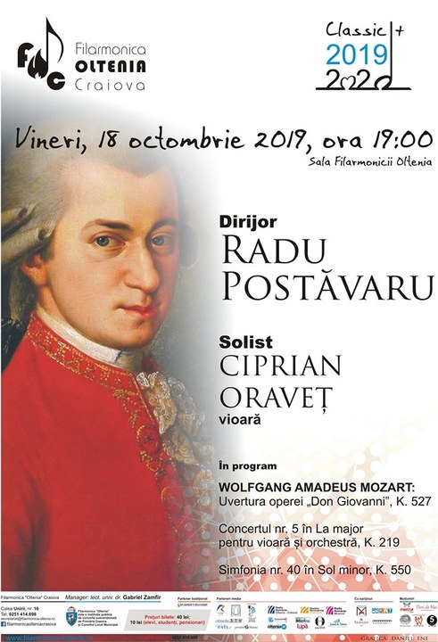 Concert Mozart/Radu Postăvaru/Ciprian Oraveţ