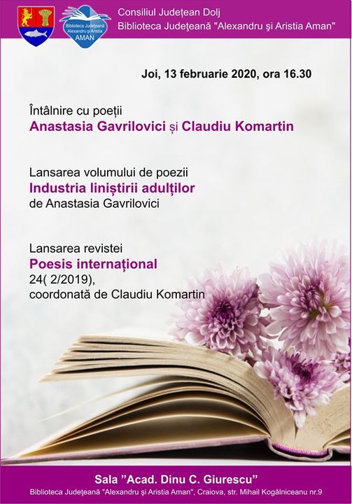 Lansare volum de poezii „Industria liniștirii adulților”, de Anastasia Gavrilovici
