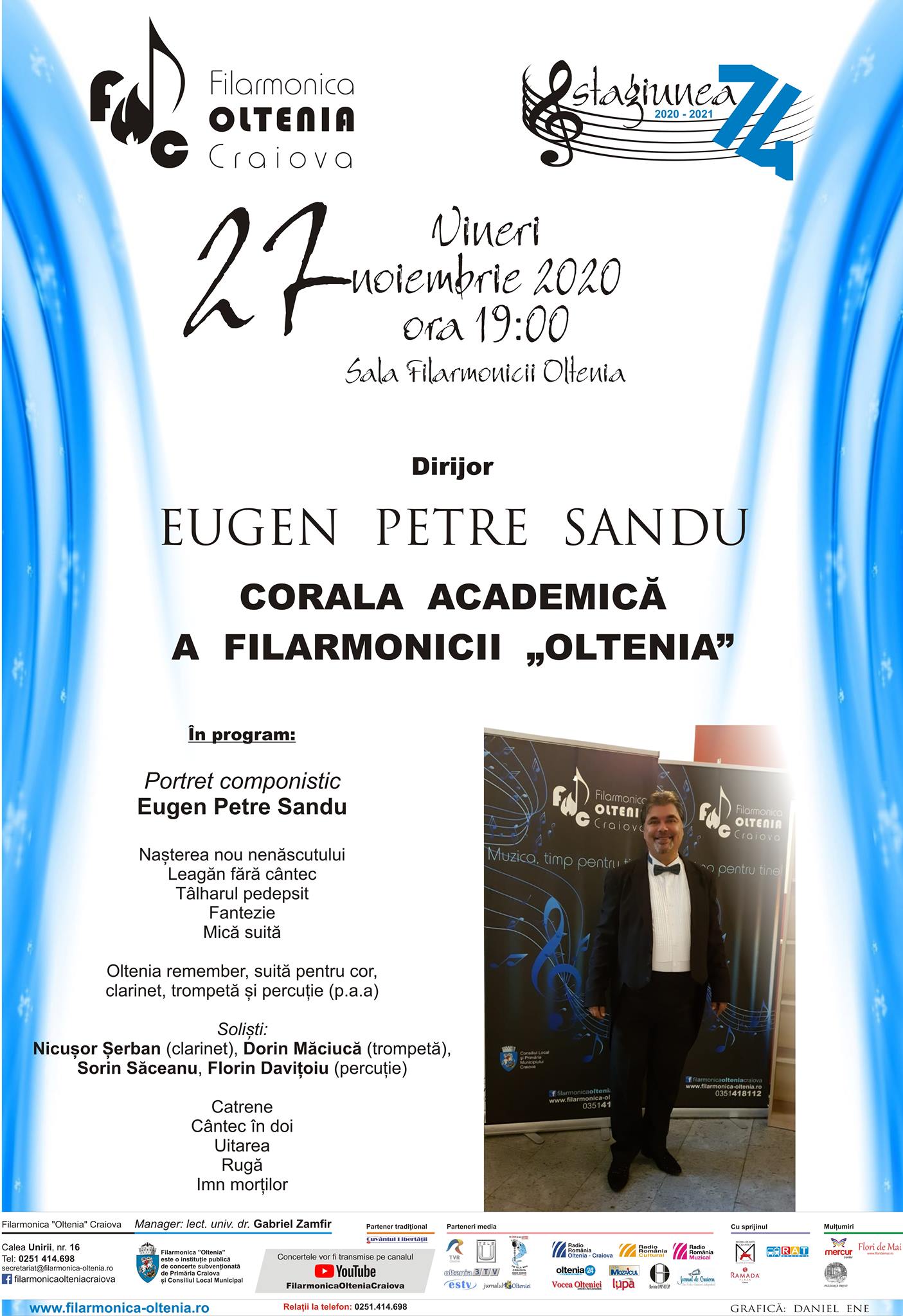 Portret componistic Eugen Petre Sandu - Eveniment online