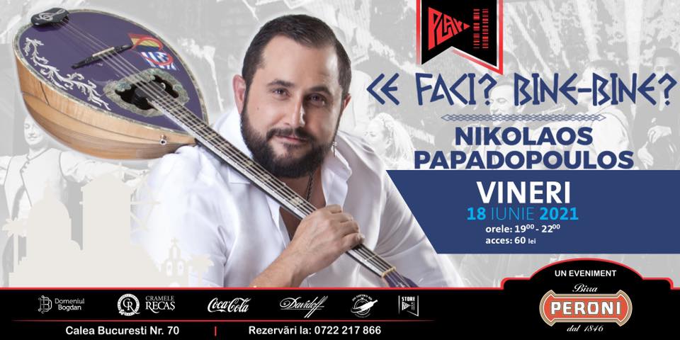 Nikolaos Papadopoulos | petrecere grecească pe terasa Cafe-Teatru Play