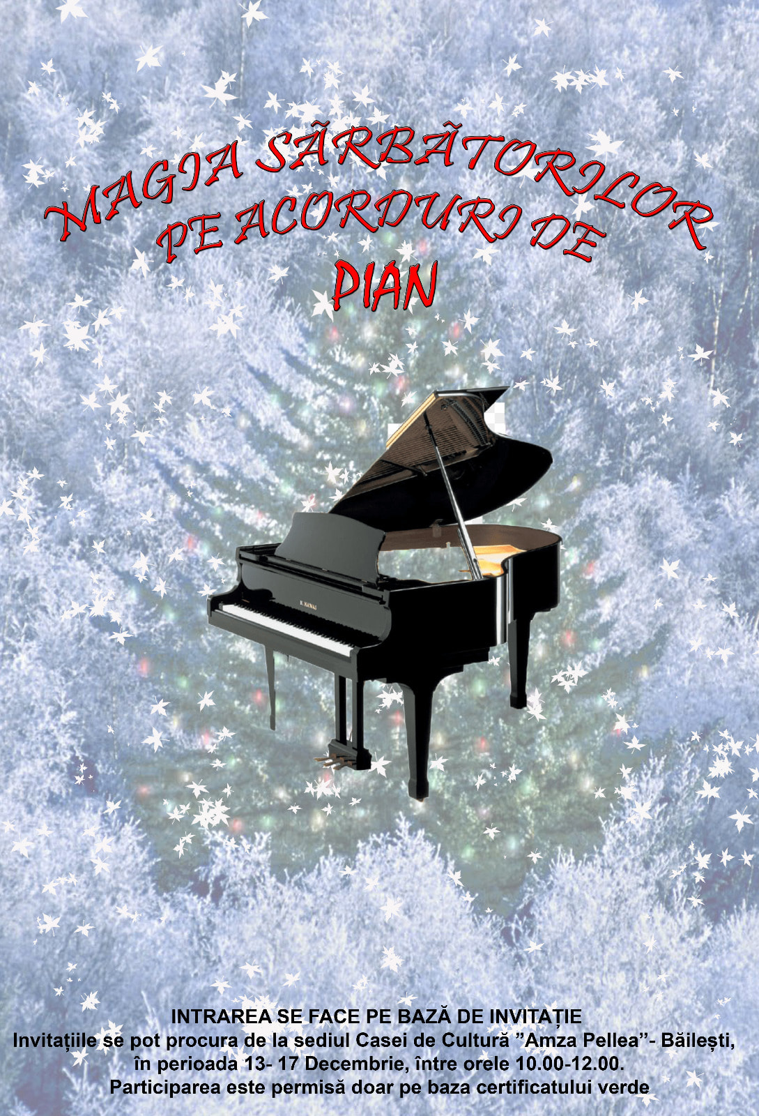 "Magia sărbătorilor pe acorduri de pian"