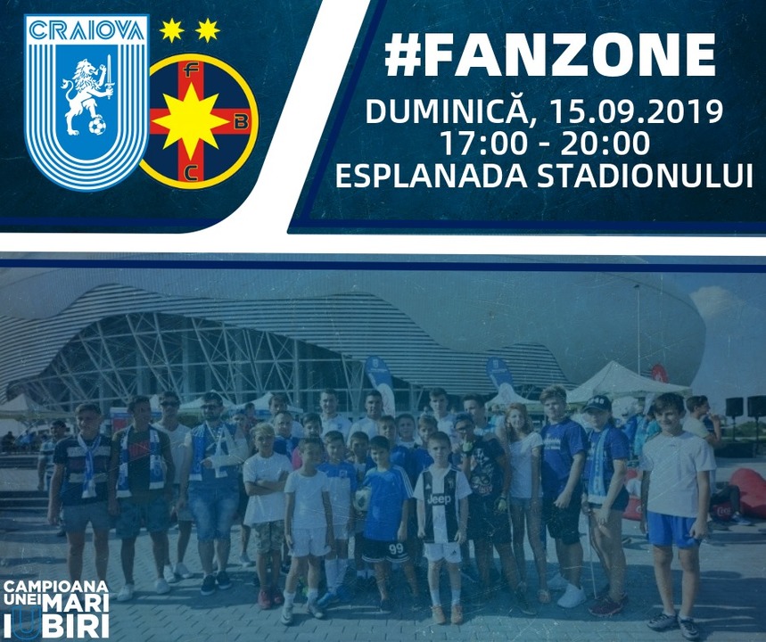 Fan-Zone pe esplanada stadionului înaintea meciului cu FCSB