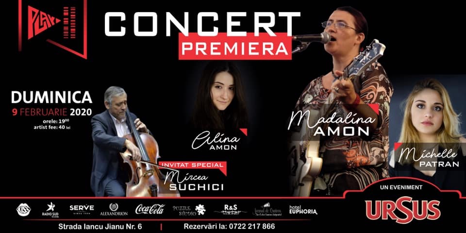 Concert Madalina Amon, Alina Amon si Michelle Patran | Premiera