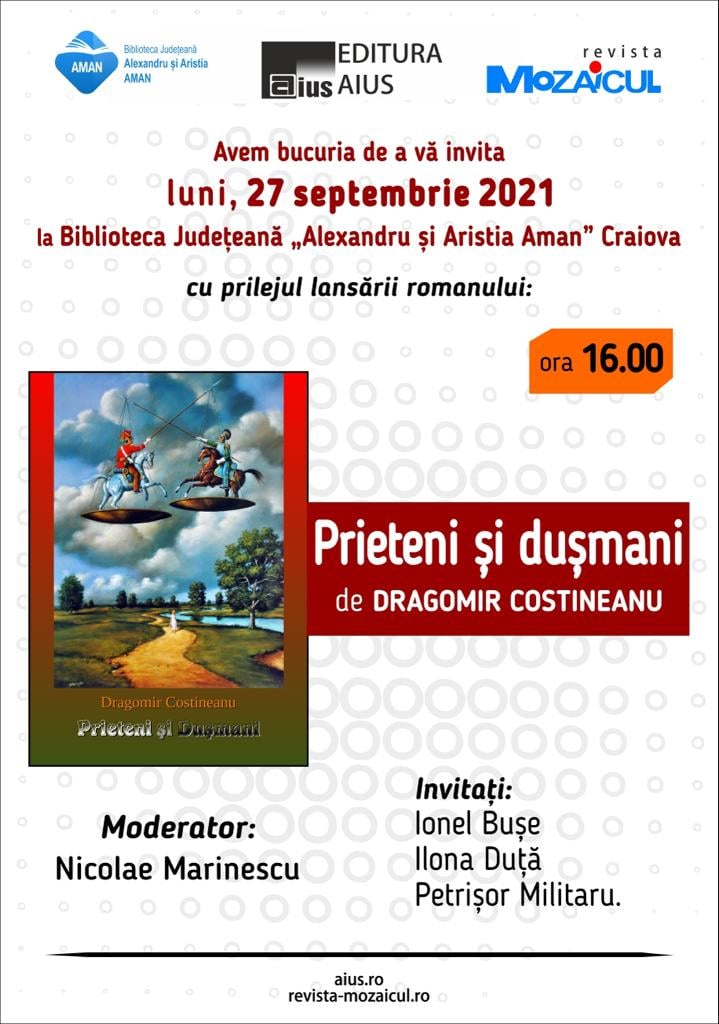 Lansare de carte „Prieteni și dușmani”, autor Dragomir Costineanu