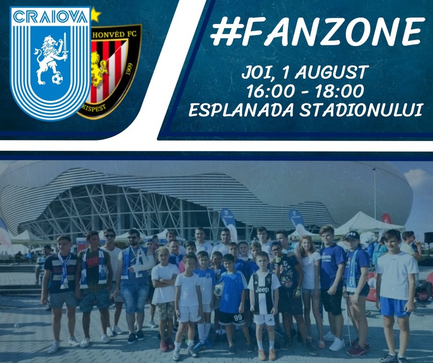Fan-Zone înaintea meciului cu Honvéd Budapesta