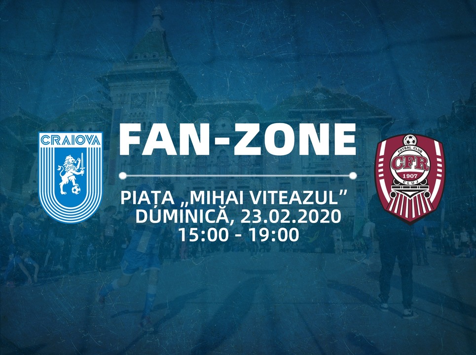 Fan-Zone în ziua meciului cu CFR Cluj